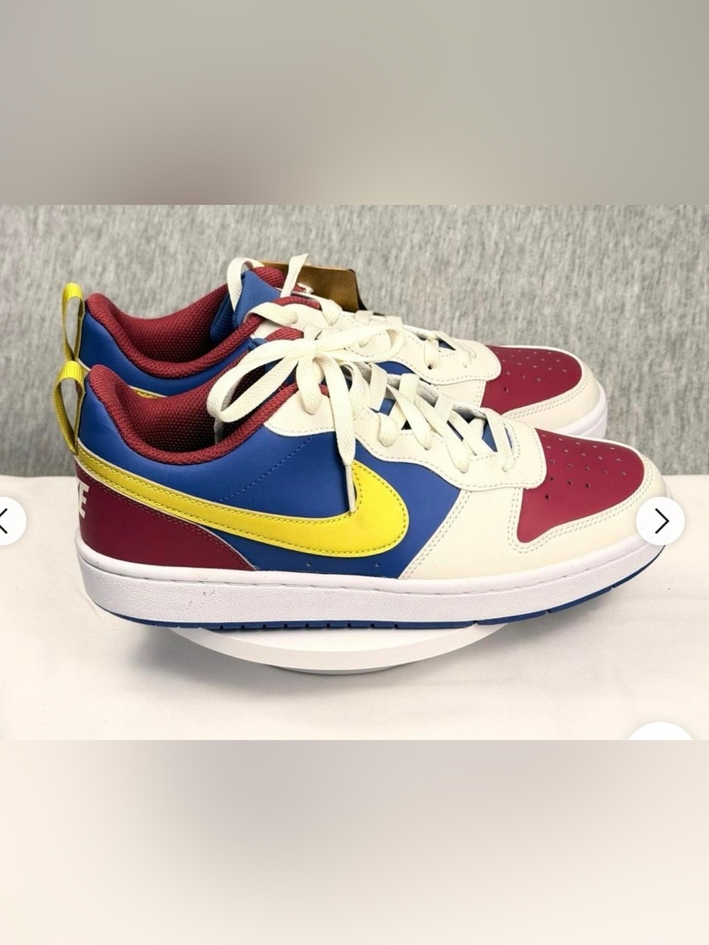 Nike Kids Blue, Maroon, Yellow and White Low-Top Sneakers
